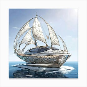 Futuristic Yacht Canvas Print