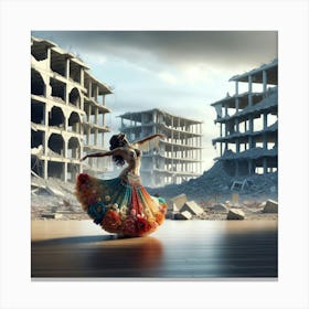 Dancer In Ruins 1 Canvas Print