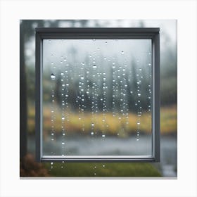 Raindrops On Window Canvas Print