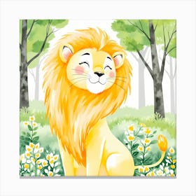 Lion In The Forest 1 Canvas Print