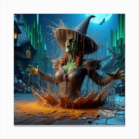 Wizard Of Oz Melting Witch Canvas Print