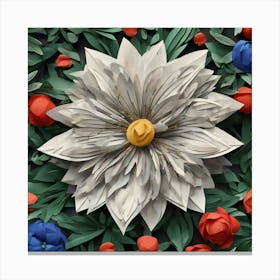 Paper Flower Canvas Print