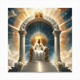 Jesus On The Throne Canvas Print