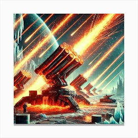 A Futuristic Sci Fi Depiction Of Solflare Artillery Canvas Print