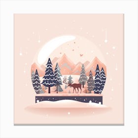 Lapland Finland 3 Snowglobe Canvas Print