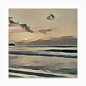 Hazy sunset Canvas Print