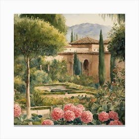 Granada Garden 1 Canvas Print