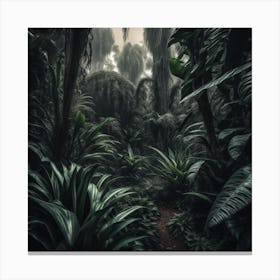 Jungle path of the unknown Canvas Print