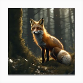 Red Fox In The Forest 61 Canvas Print