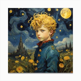 Van Gogh style, Little Prince 1 Canvas Print