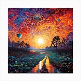 Psychedelic Landscape Canvas Print