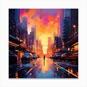 Sunset City Canvas Print