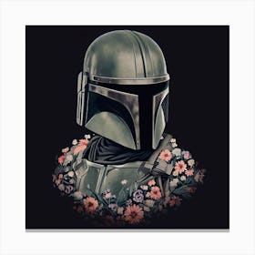 The Mandalorian Floral Art Print Canvas Print