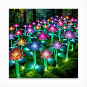 Lotus Flower Garden Canvas Print