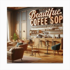 Beautiful Coffee Shop Canvas Print