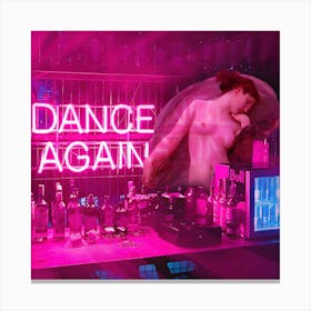 Dance Again Square Canvas Print