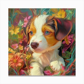 Pastel Puppy Canvas Print