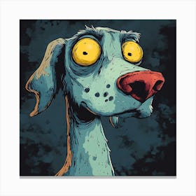 Vintage 80s Nightmarish Dog 4 Canvas Print