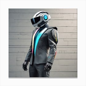 Futuristic Man In Suit 2 Canvas Print