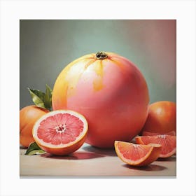 Grapefruits Canvas Print