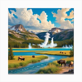 Yellowstone Valley Canvas Print