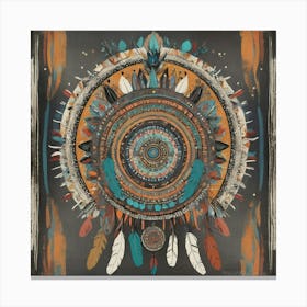 Tribal Enigma Boho Art Style Art Print 3 Canvas Print