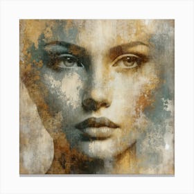Faded Portrait Of A Woman Canvas Print