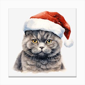 Santa Cat 25 Canvas Print