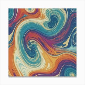 Swirl Liquid Pattern Art Print 2 Canvas Print