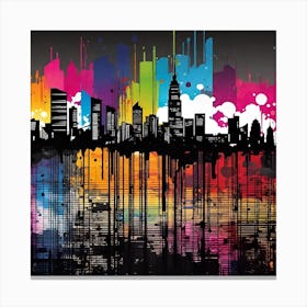 City Skyline Canvas Art 2 Canvas Print