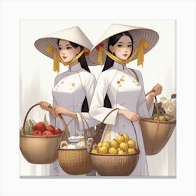 Two Vietnamese Women Canvas Print