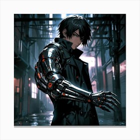 Man with a robot arm Canvas Print