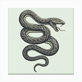 Snake On A White Background Toile