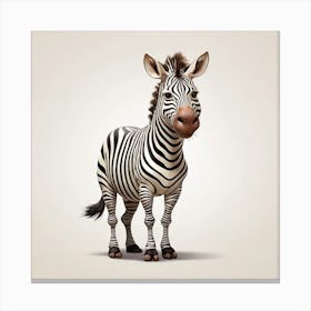 Cartoon Zebra Canvas Print