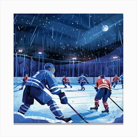 A Ice Hockey Match Lofi Illustration 1718700662 2 Canvas Print