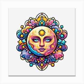 Psychedelic Sun Canvas Print