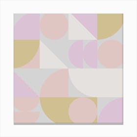 Shapes In Winter Pastels Canvas Print