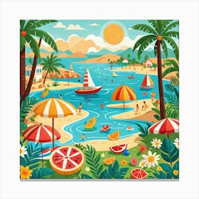 Summer Beach Canvas Print