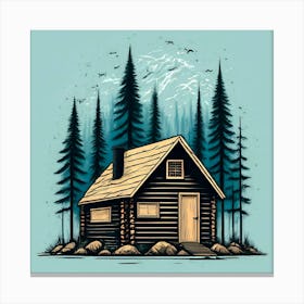 Cabin In The Woods 7 Canvas Print