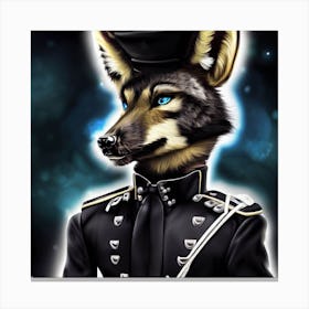 Wolf In Uniform Canvas Print