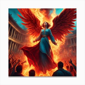 Redemption Day (Angel coming down from heaven) Canvas Print