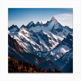 Alpine Mountain Range Canvas Print