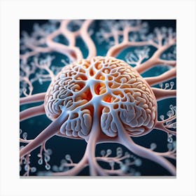 Brain - 3d Illustration 6 Canvas Print