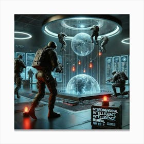 A Depiction Of The Interdimensional Intelligence B Covert Missions Canvas Print