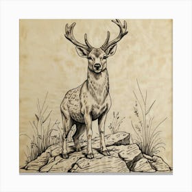 Deer! 51 Canvas Print