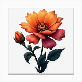 Orange Flower Canvas Print