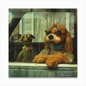 Muppet With Dog Canvas Print