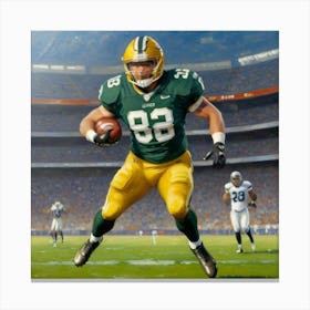 The Gladiator Football Player in Intense Motion Canvas Print