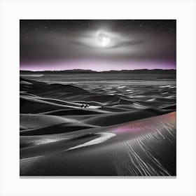 Sand Dunes At Night Canvas Print