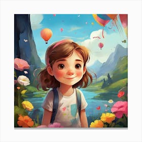 A Nice Kids Art Illustration In A Painting Style Art 2 Canvas Print